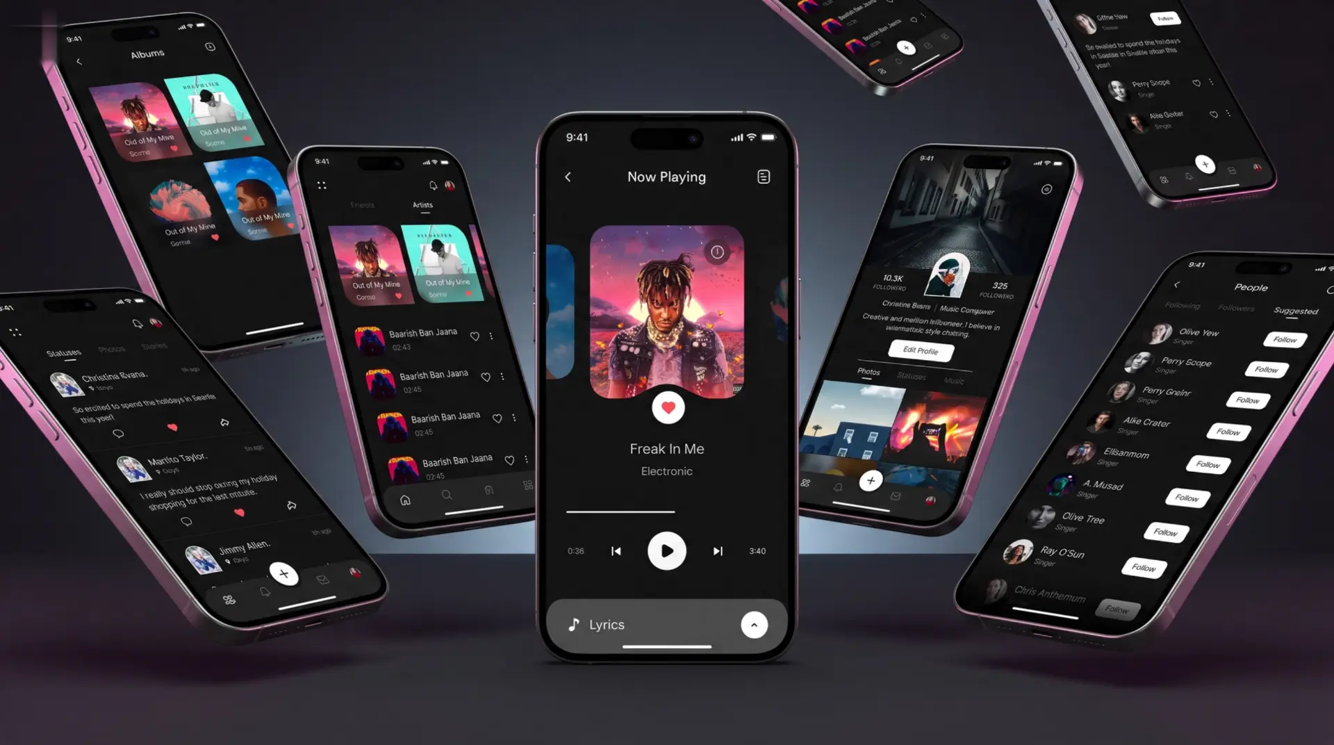 Tunnels of Media — Social Media & Music Platform — UX/UI Design