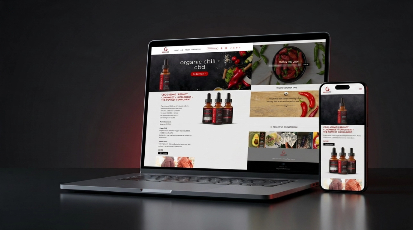 CBD Red Hot Chilli — Organic Products E-Commerce Website
