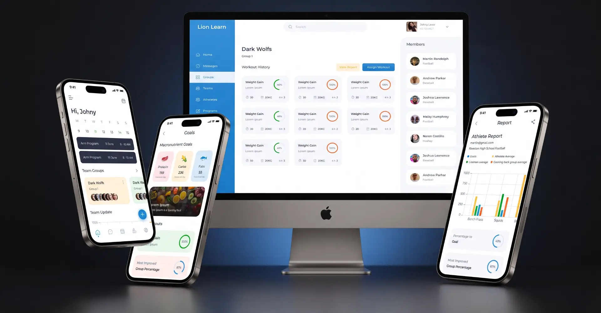 Leon Learn — Athlete Training & Coaching Platform — UX/UI Design