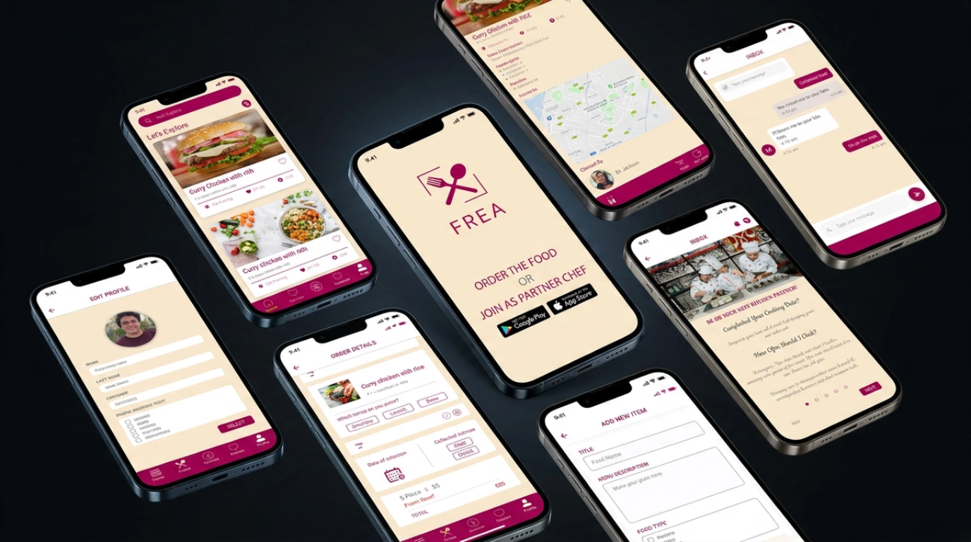 FREA — Food Ordering Platform — UX/UI Design