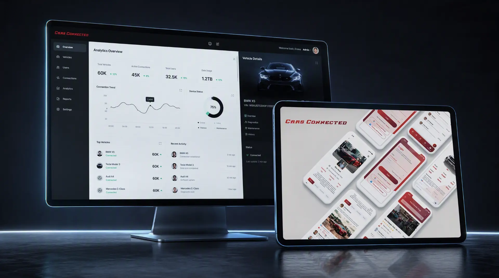 Cars Connected screen 2