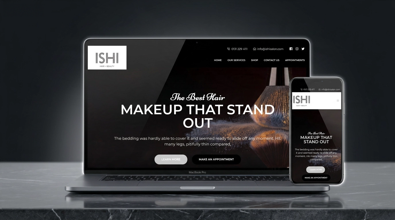 ISHI Saloon — Hair & Makeup Salon Website